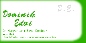 dominik edvi business card